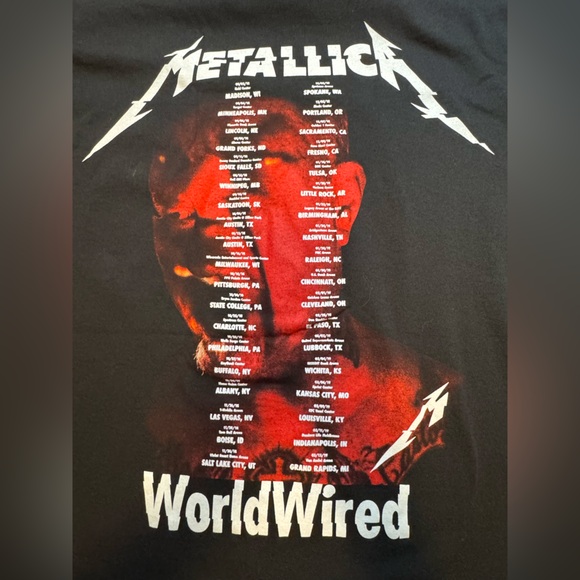 Metallica Men's Black Sz 2XL Hardwired..To-Self-Destruct Worldwired Tour T-Shirt - Picture 6 of 7